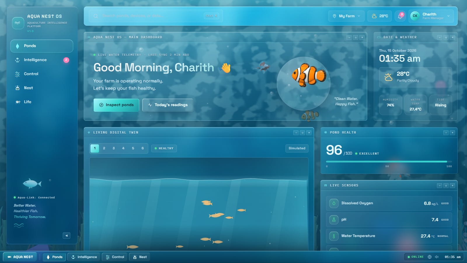 Aqua Nest's home page